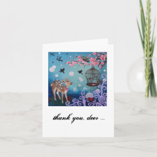 Thank you, deer.. Card, white envelopes included You Card