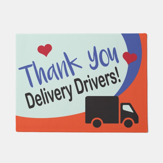 Thank You Delivery Drivers Doormat (Front)