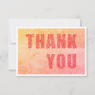 Thank You - Design 3.5" x 5" Flat Thank You Card