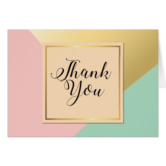 Thank you design card