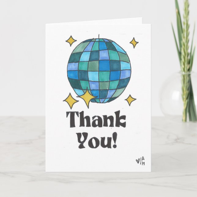Thank You Disco Ball 1 Card (Front)