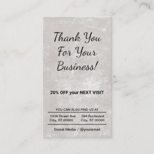 Thank You Discount Business Card