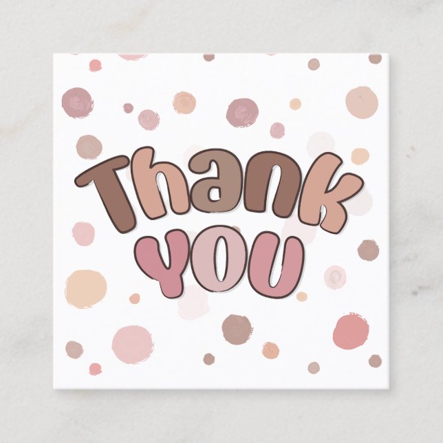 Thank you  discount card (Front)