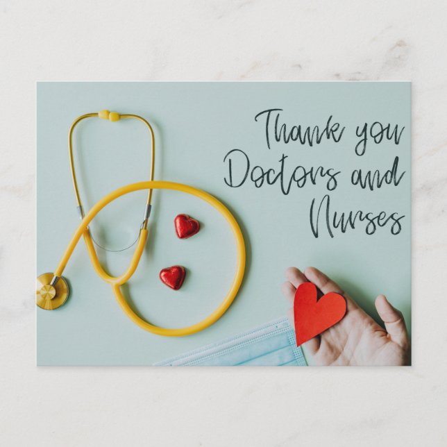 thank you doctor and nurse postcard (Front)