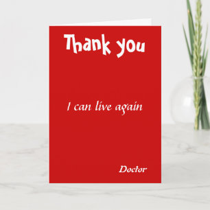 Thank you doctor card