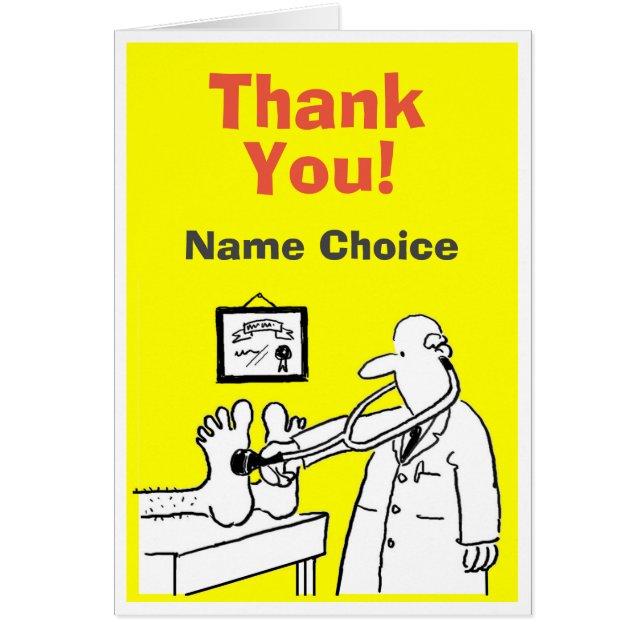 Thank You Doctor Card to Personalise Inside (Front)