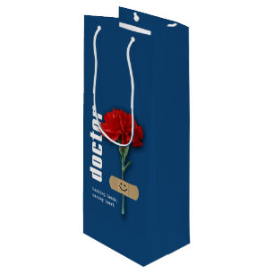 Thank You, Doctor. Custom Name Wine Gift Bag