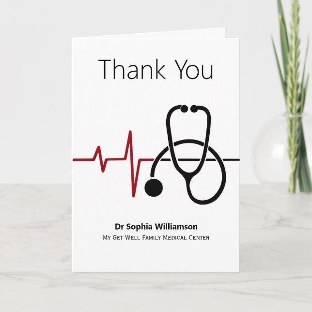 Thank You Doctor Heartbeat Stethoscope (Front)