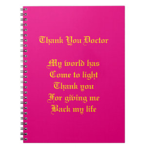 Thank you doctor notebook