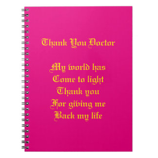 Thank you doctor notebook