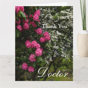 Thank You Doctor-Pink and White Floral/Garden