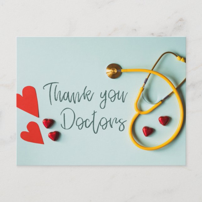 Thank you doctor postcard (Front)