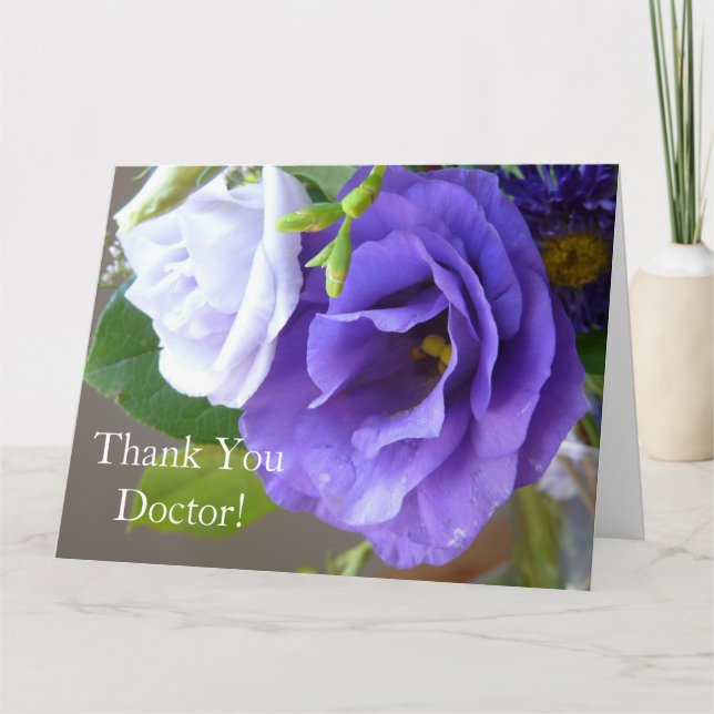 Thank You Doctor-Pretty Purple Floral (Front)