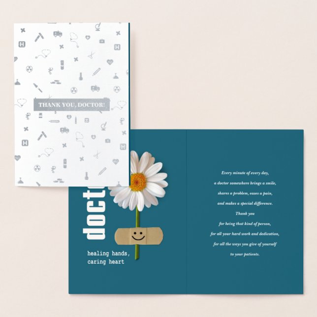 Thank You, Doctor. Real Foil Luxury Cards (Display)