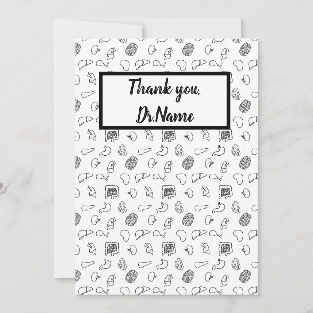 Thank You, Doctor Thank You Card (Front)