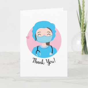 Thank You Doctors and Nurses Greeting Gard Card
