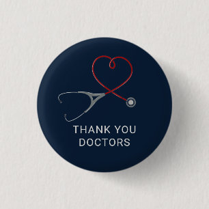Thank You Doctors Frontline Workers Custom 3 Cm Round Badge