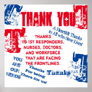 THANK YOU DOCTORS,NURSES & FIRST RESPONDERS POSTER