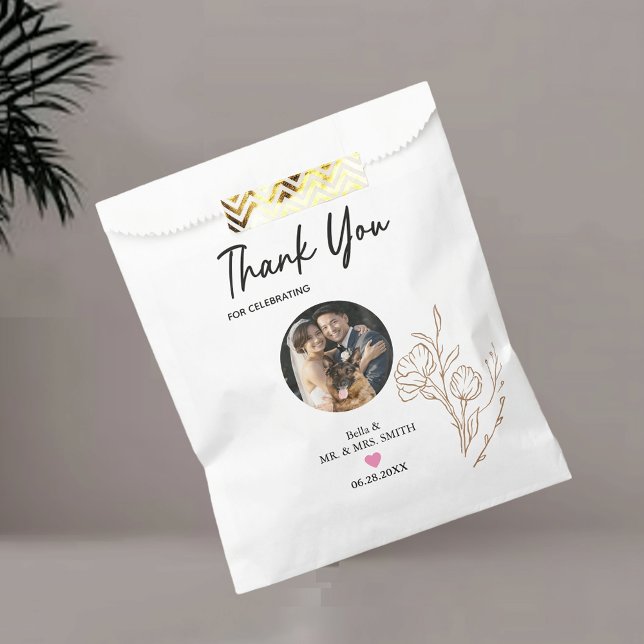 Thank You Dog Treat Wedding Favour Bag | Custom Ba (Fetch some love and gratitude with our custom Thank You Dog Treat Wedding Favor Bags! 🐾💕)