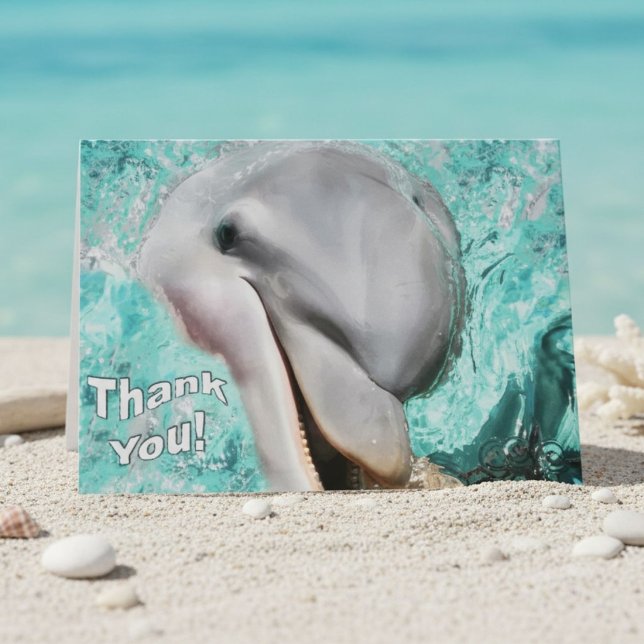 Thank You Dolphin Coastal Sea Life Card (Creator Uploaded)