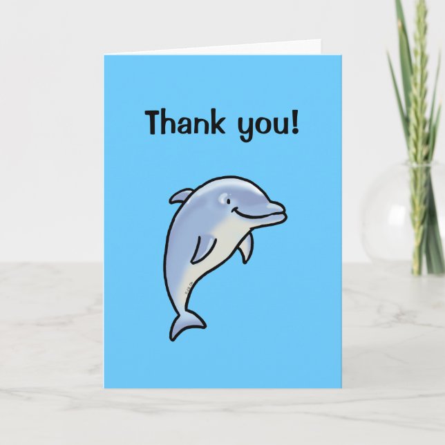 Thank you! (dolphin) thank you card (Front)