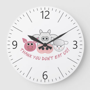 Thank you don't eat us large clock