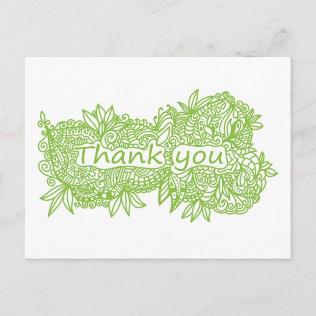 Thank you doodle postcard (Front)