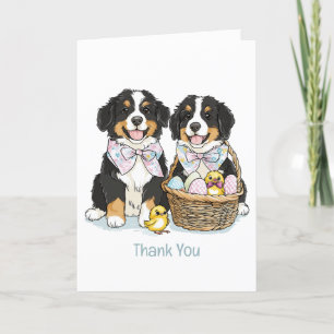 Thank You Easter Bernese Mountain Dogs Card