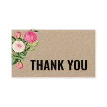 Thank you eco friendly handmade simple floral
