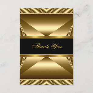Thank You Elegant 30th Birthday Exotic Rich Gold Card