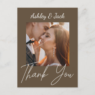 Thank you Elegant Chic Photo Postcard