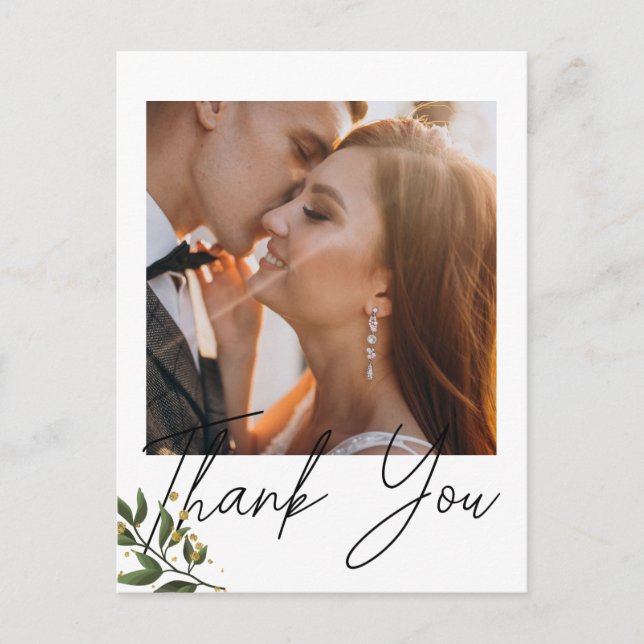  Thank you Elegant  Chic Photo  Postcard (Front)