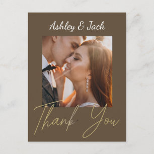 Thank you Elegant Chic Photo Postcard