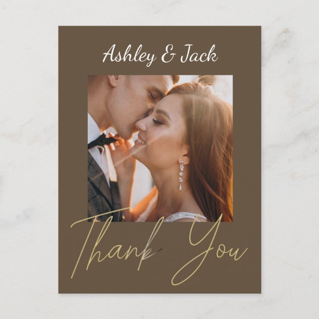  Thank you Elegant  Chic Photo  Postcard (Front)