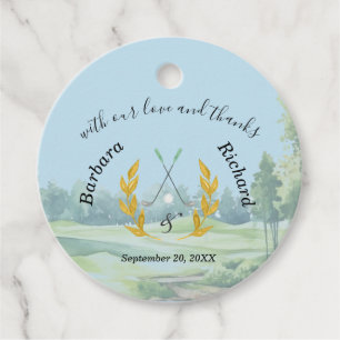 *Thank You Elegant Custom Golf Theme Wedding Favour Tags