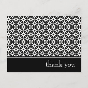 thank you : elegant floral : postcard