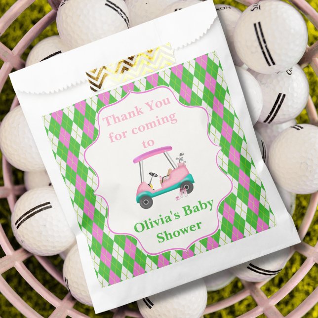 Thank You Elegant Golf Cart Ready For Baby Shower  Favour Bags (Creator Uploaded)