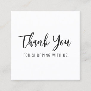 Thank You Elegant Modern Square Business Card