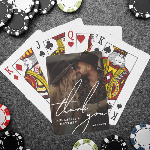 Thank You Elegant Photo Playing Cards