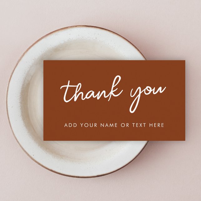 Thank you Enclosure Card | Earthy Burnt Orange (Creator Uploaded)