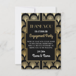 Thank You Engagement Wedding 1920s Party Cards