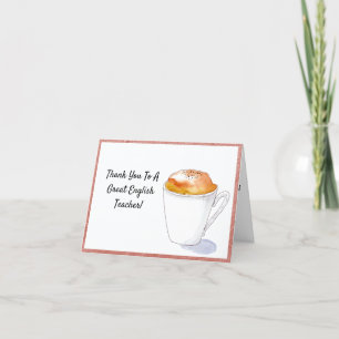 Thank You English Teacher Watercolor Cappuccino