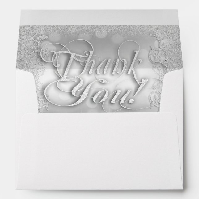 Thank You Envelope Elegant Silver (Back (Bottom))