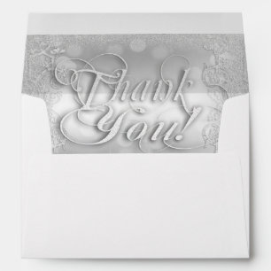 Thank You Envelope Elegant Silver