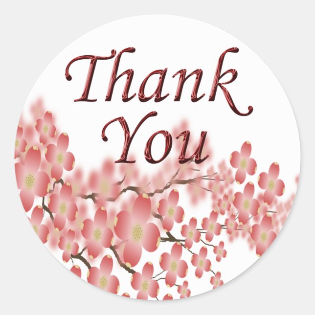Thank You Envelope Seal Dogwood Design (Front)