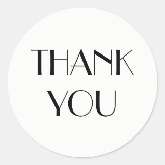 Thank You Envelope Seal Sticker - White