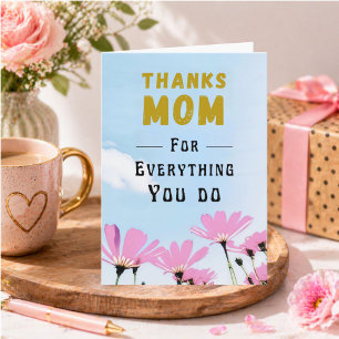 Thank you Everything You Do Mum Mother's Day Card