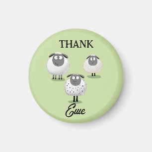 thank you ewe sheep farmer christmas ceramic orna magnet