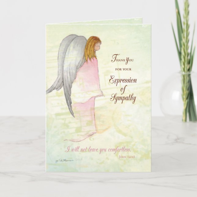 Thank You Expression of Sympathy, Angel (Front)