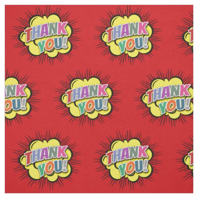 Thank You Fabric (Swatch)